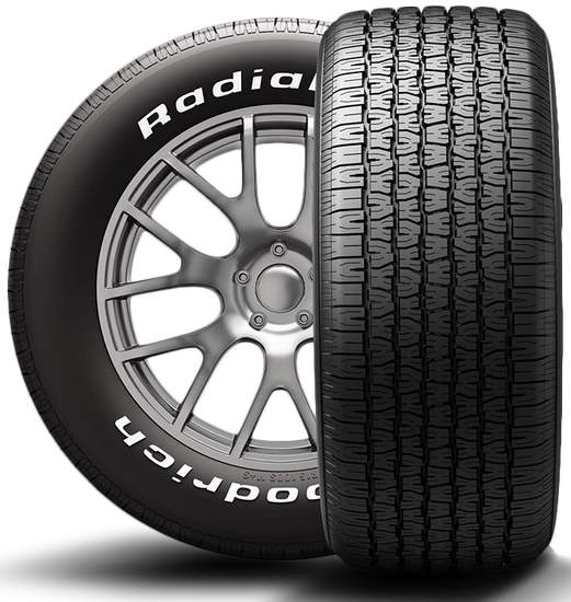 BFGoodrich - Radial T/A - dezén pneumatiky a pohled na bočnici