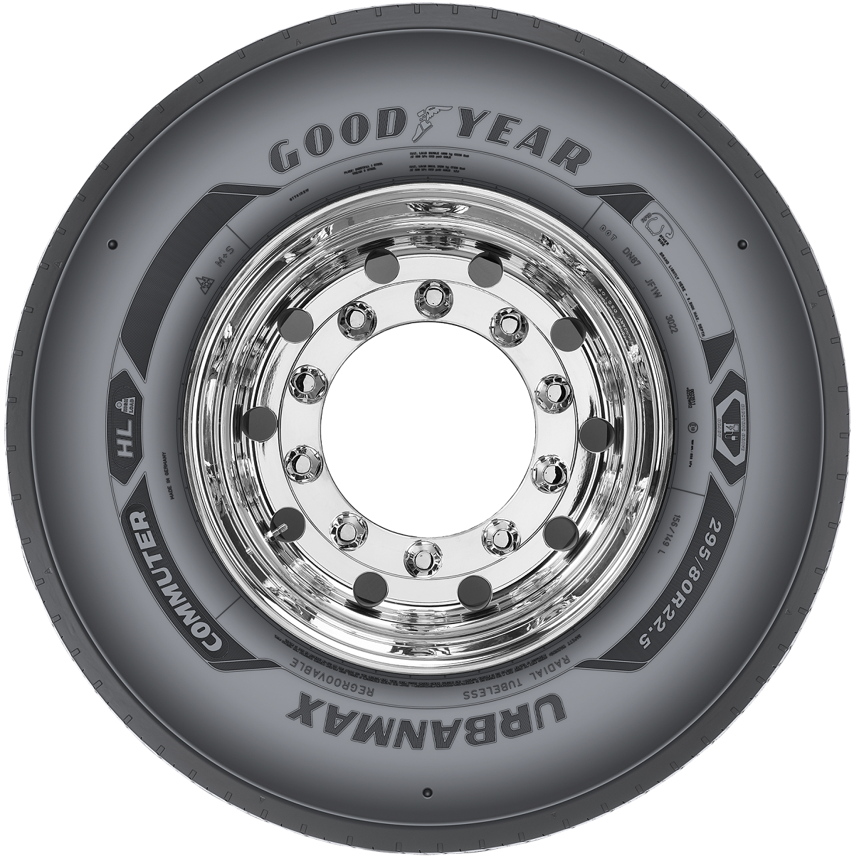 Goodyear UrbanMax Commuter - bočnice pneumatiky pro novodobé autobusy