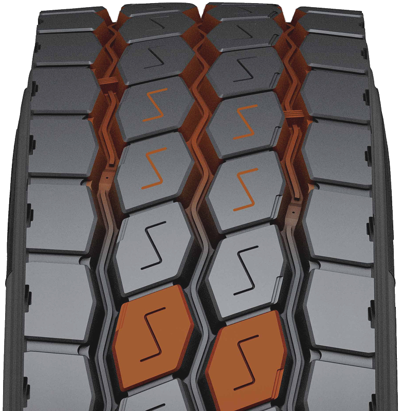 Hankook Smart Work AM11 - klikaté trakční drážky a optimalizované mnohoúhlé lamely.