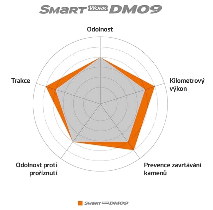 Hankook Smar Work DM09 - Lepší výkon ve srovnání s předchozím modelem pneumatiky.