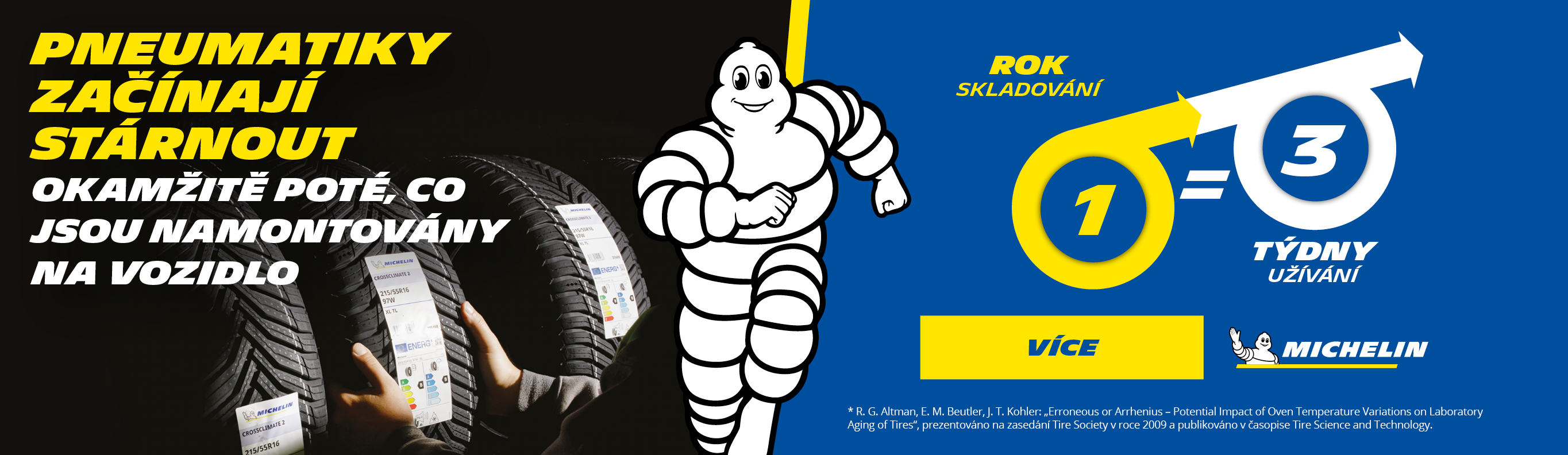 Michelin: pneu stárne hned po nasazení